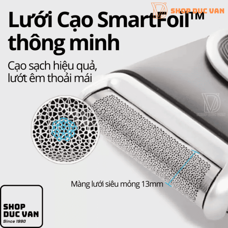 Máy Cạo Râu Braun M90 Kèm Đầu Tỉa Chính Xác Dùng Pin Tiểu AA