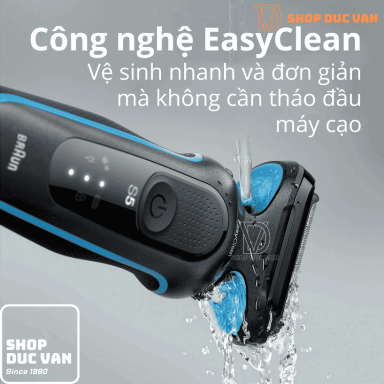 Máy Cạo Râu Braun Series 5 5118s Chống Nước Cạo Khô Và Ướt, Chế Độ Turbo Kèm Đầu Tỉa Chính Xác
