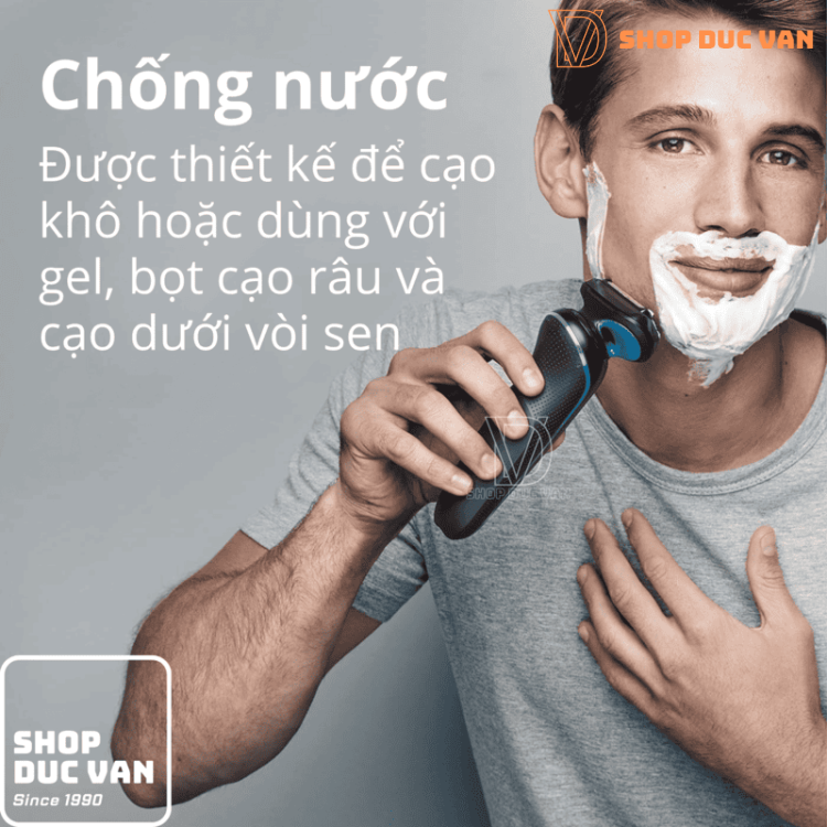 Máy Cạo Râu Braun Series 5 5118s Chống Nước Cạo Khô Và Ướt, Chế Độ Turbo Kèm Đầu Tỉa Chính Xác