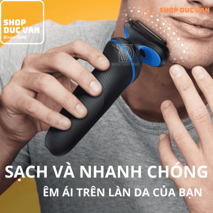 Máy Cạo Râu Braun Series 5 5118s Chống Nước Cạo Khô Và Ướt, Chế Độ Turbo Kèm Đầu Tỉa Chính Xác