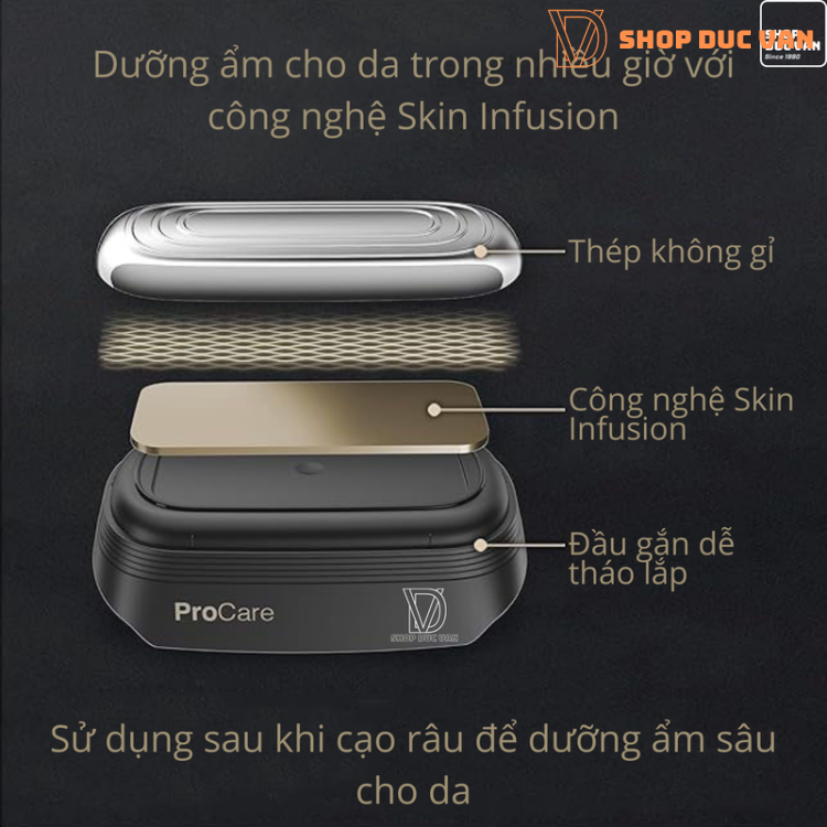 Máy Cạo Râu Braun Series 9 Pro 9487cc Kèm Cốc Sạc Rửa Vệ Sinh và Đầu Chăm Sóc Da ProCare