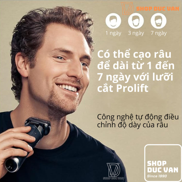 Máy Cạo Râu Braun Series 9 Pro 9487cc Kèm Cốc Sạc Rửa Vệ Sinh và Đầu Chăm Sóc Da ProCare