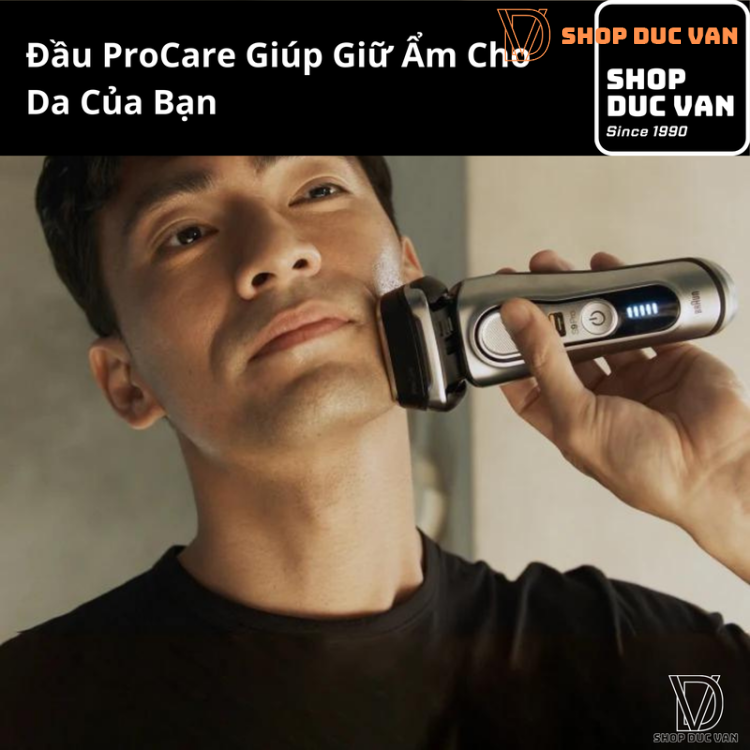 Máy Cạo Râu Braun Series 9 Pro 9487cc Kèm Cốc Sạc Rửa Vệ Sinh và Đầu Chăm Sóc Da ProCare