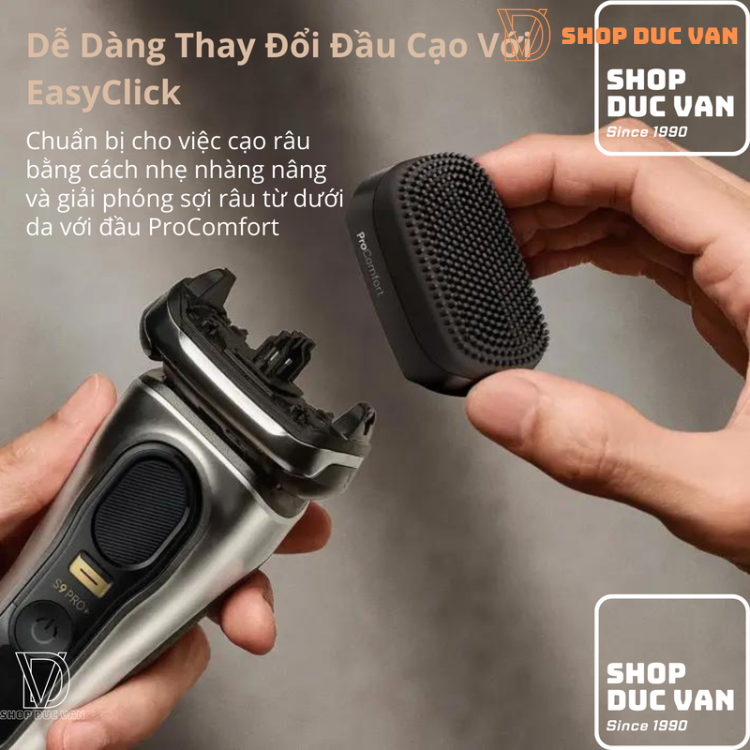 Máy Cạo Râu Braun Series 9 Pro+ 9597cc Kèm Cốc Sạc Rửa Vệ Sinh 6in1 Và Đầu ProComfort