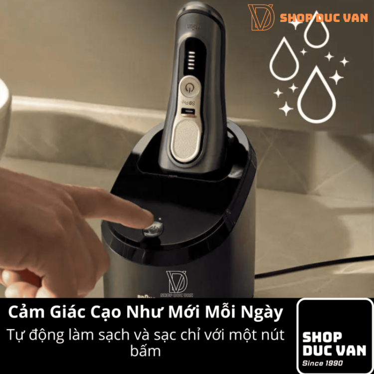 Máy Cạo Râu Braun Series 9 Pro 9455cc-V Kèm Cốc Sạc Rửa Vệ Sinh 4-In-1