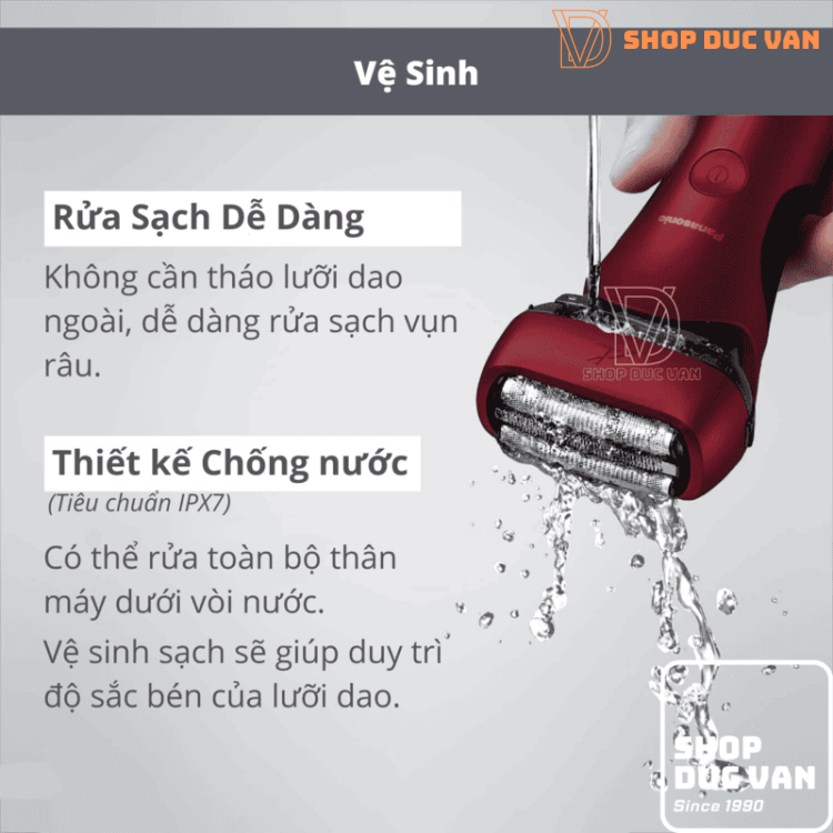 Panasonic ES-L321W Wet & Dry Electric Razor - Smart Lamdash AI Sensor, Built-In Foam Making Mode, 1-Hour Fast Charge
