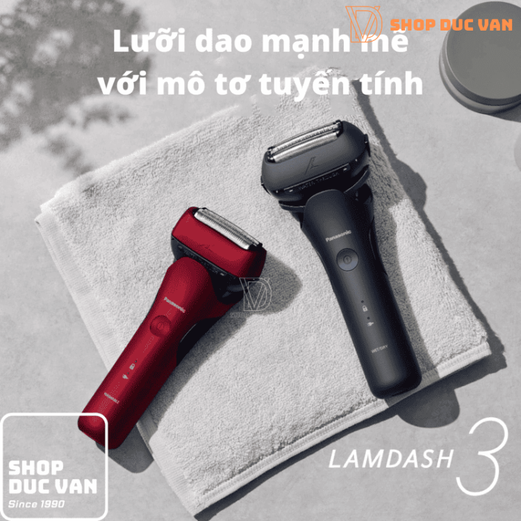 Máy Cạo Râu Panasonic ES-L360W 3 Lưỡi Chân Đế Sạc Cạo Khô Và Ướt Tạo Bọt Tông Đơ Cắt Tóc Mai Mẫu Mới Năm 2024