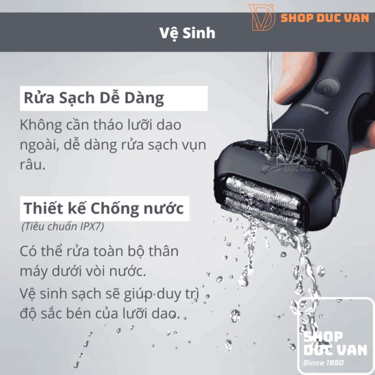 Máy Cạo Râu Panasonic ES-L360W 3 Lưỡi Chân Đế Sạc Cạo Khô Và Ướt Tạo Bọt Tông Đơ Cắt Tóc Mai Mẫu Mới Năm 2024