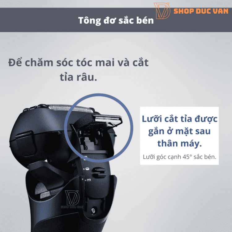 Máy Cạo Râu Panasonic ES-L360W 3 Lưỡi Chân Đế Sạc Cạo Khô Và Ướt Tạo Bọt Tông Đơ Cắt Tóc Mai Mẫu Mới Năm 2024