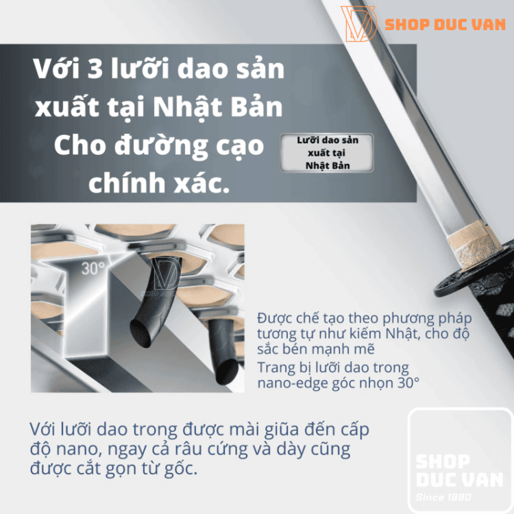 Máy Cạo Râu Panasonic ES-L360W 3 Lưỡi Chân Đế Sạc Cạo Khô Và Ướt Tạo Bọt Tông Đơ Cắt Tóc Mai Mẫu Mới Năm 2024