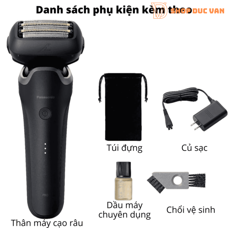 Máy Cạo Râu Panasonic Lamdash 5 Pro ES-L551D 5 Lưỡi Bản Cao Cấp Máy Cạo Râu Khô Và Ướt Cao Cấp Made In Japan