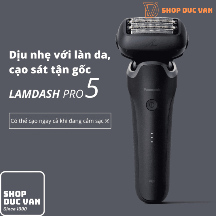 Máy Cạo Râu Panasonic Lamdash 5 Pro ES-L551D 5 Lưỡi Bản Cao Cấp Máy Cạo Râu Khô Và Ướt Cao Cấp Made In Japan
