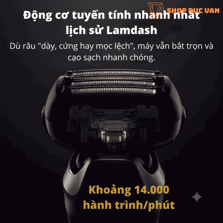Premium Panasonic ES-L650U Lamdash PRO 6 Electric Shaver Close Shave for Thick Beards, 5D Multi-Flex Contour Head for Sensitive Skin, IPX7 Waterproof, USB Type-C Charging