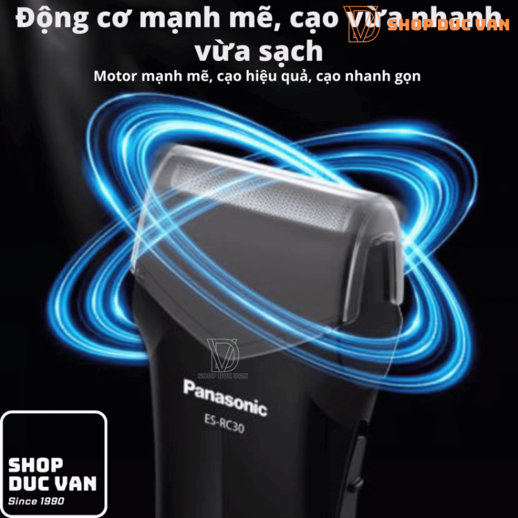 Máy Cạo Râu Panasonic ES-RC30 Cạo Khô và Ướt Cạo Sát Động Cơ Khỏe Tiện Lợi Sang Trọng