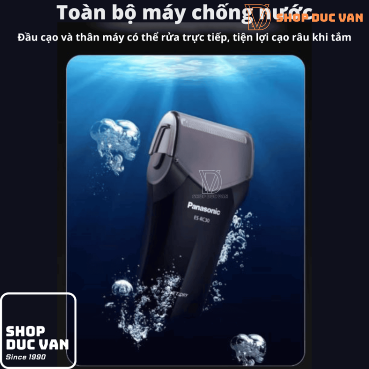Máy Cạo Râu Panasonic ES-RC30 Cạo Khô và Ướt Cạo Sát Động Cơ Khỏe Tiện Lợi Sang Trọng