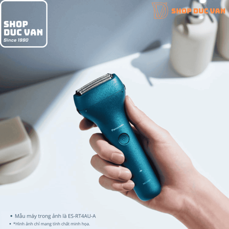 Máy Cạo Râu Panasonic ES-RT1A-A Cạo Khô Và Ướt Hệ Thống 3 Lưỡi Dao Lưới Vòm Nhật Bản Chống Nước Sạc Nhanh