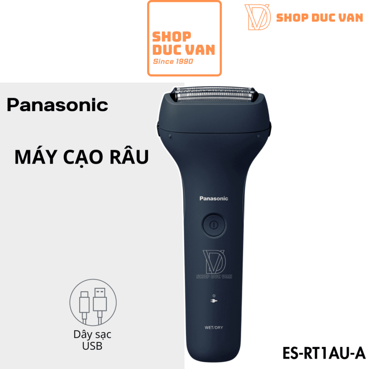 Máy Cạo Râu Panasonic ES-RT1AU 3 Lưỡi Chống Nước Cạo Khô Và Ướt Sạc USB Type C Mẫu Mới Năm 2024