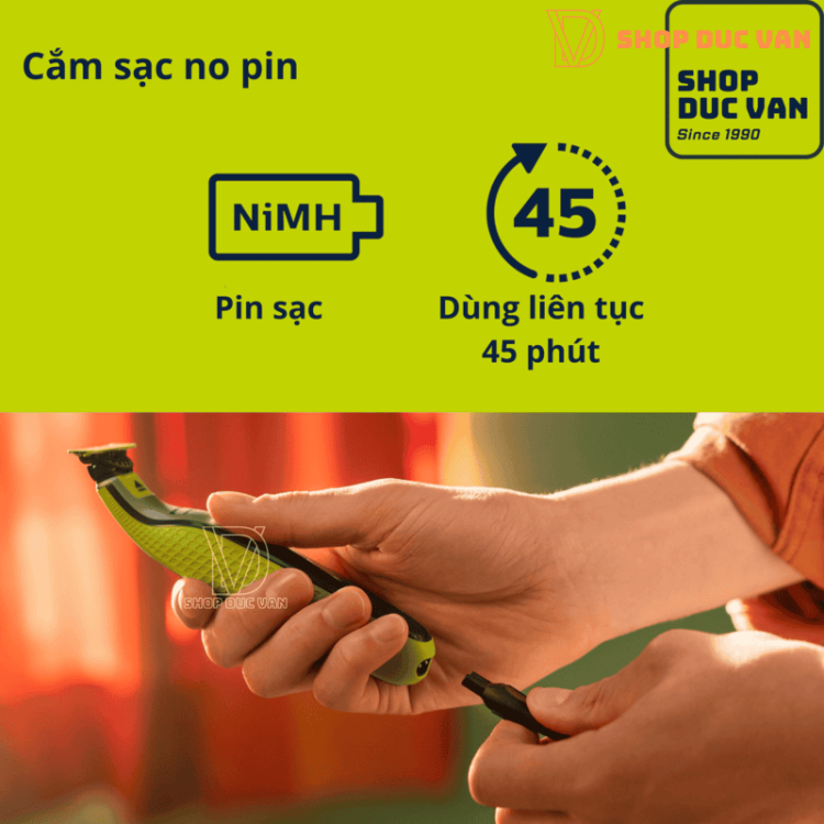 Máy Cạo Râu Philips OneBlade Face QP2724/20 Lưỡi Dao Nguyên Bản Cắt Tỉa Tạo Kiểu Thông Minh Với Lược Đa Năng 5 Nấc Chỉnh