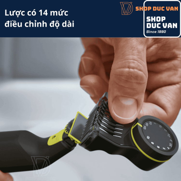Máy Cạo Râu Và Tỉa Lông Cơ Thể Philips Oneblade Pro 360 QP6551/70 Sạc Nhanh 1h, Dùng 120 Phút, Có Khóa Du Lịch