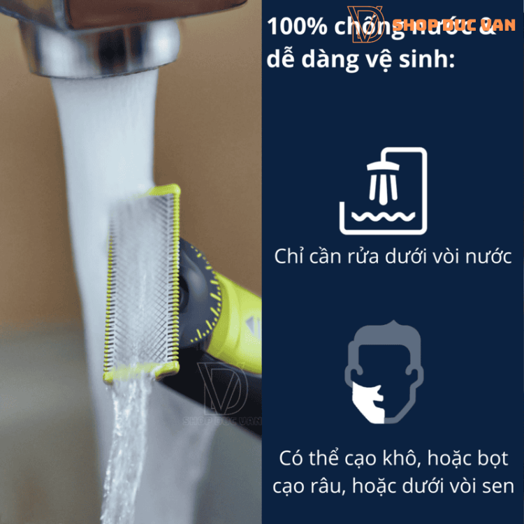 Máy Cạo Râu Và Tỉa Lông Cơ Thể Philips Oneblade Pro 360 QP6551/70 Sạc Nhanh 1h, Dùng 120 Phút, Có Khóa Du Lịch