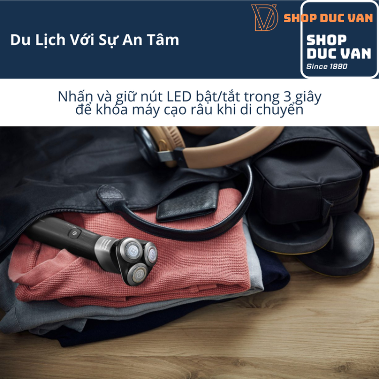 Máy Cạo Râu Philips Norelco Series 5000X Khô & Ướt Có Đầu Tỉa Râu