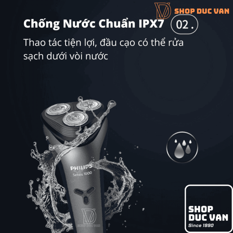 Máy Cạo Râu 3 Lưỡi Philips 1000 S1213 Cạo Ướt Và Khô Sạc Nhanh