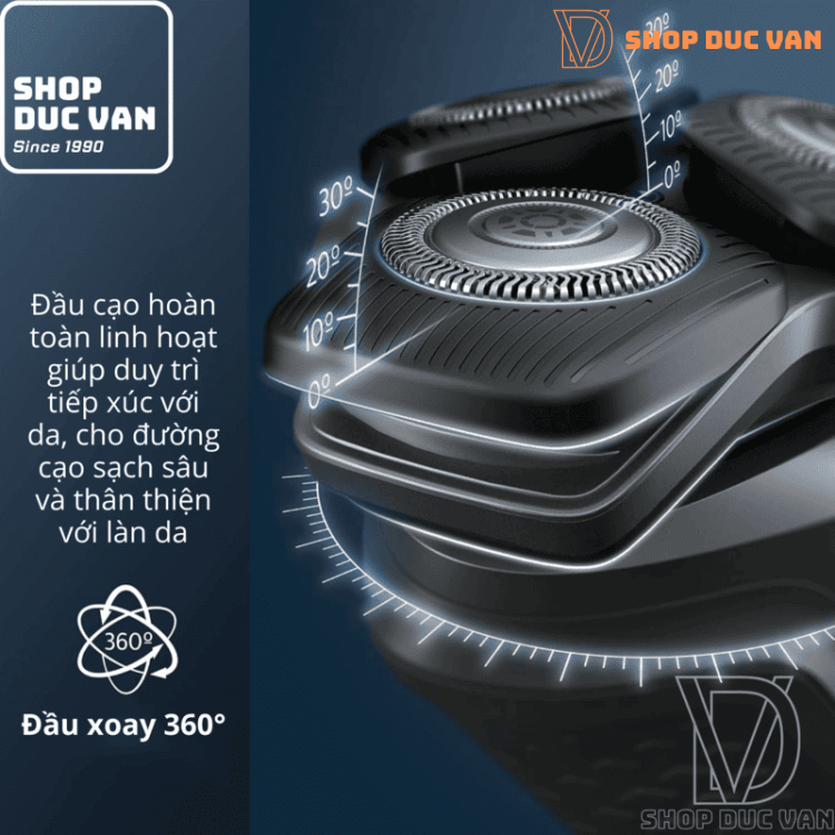 Máy Cạo Râu Không Dây Philips S5882/60 Series 5000, Cạo Ướt Và Khô, Công Nghệ Skiniq Cảm Biến Râu Kèm Hộp Làm Sạch Quick Clean Pod