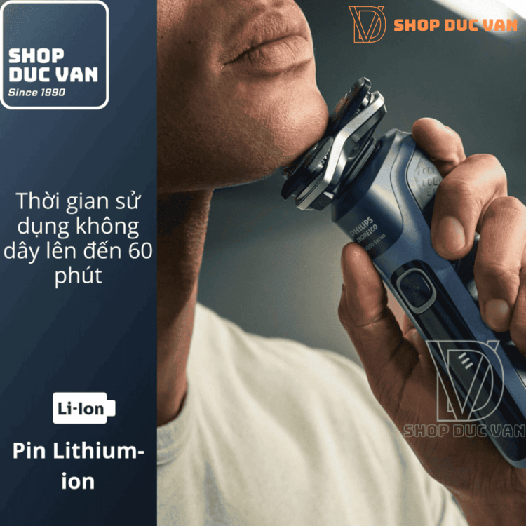Máy Cạo Râu Không Dây Philips S5882/60 Series 5000, Cạo Ướt Và Khô, Công Nghệ Skiniq Cảm Biến Râu Kèm Hộp Làm Sạch Quick Clean Pod