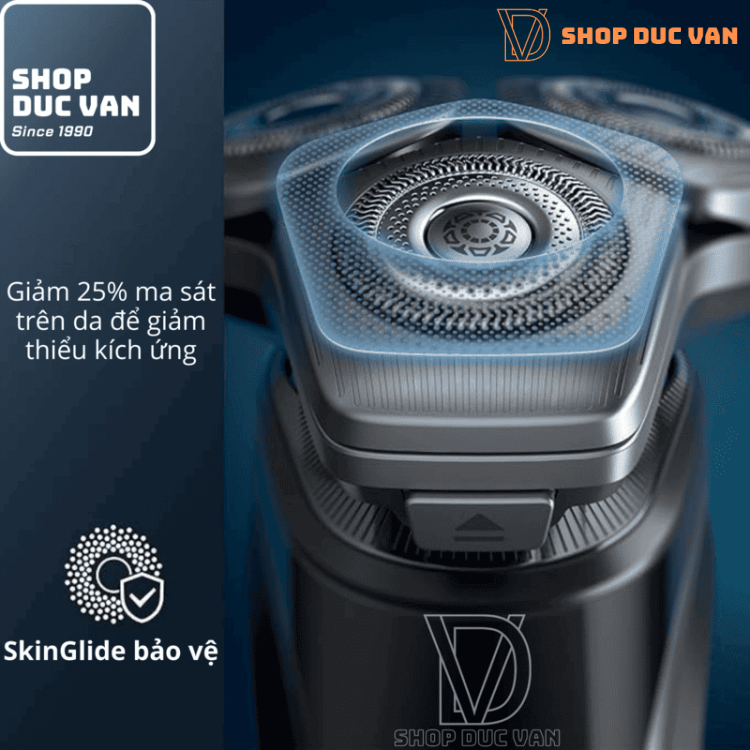 Máy Cạo Râu Philips S9696/50 Series 9000 Wet & Dry, Cảm Biến Áp Lực, Đế Sạc và Vệ Sinh Tự Động