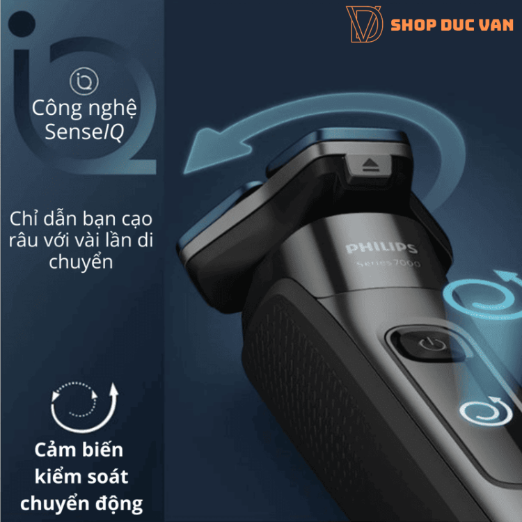 Máy Cạo Râu Philips S9696/50 Series 9000 Wet & Dry, Cảm Biến Áp Lực, Đế Sạc và Vệ Sinh Tự Động