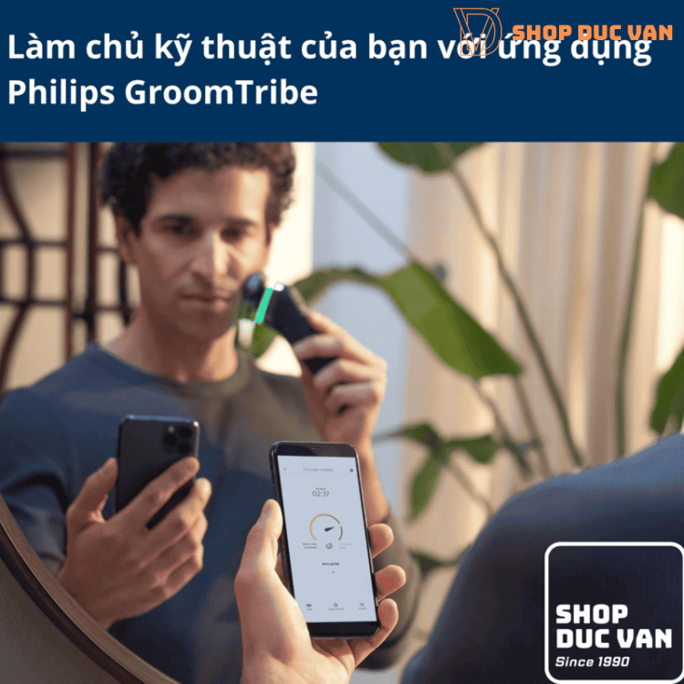Máy Cạo Râu Philips S9986/50 Series 9000 Công nghệ SkinIQ, Cạo Khô và Ướt, Đầu Xoay 360-D Cạo Sát Vượt Trội Cho Da Nhạy Cảm Hiệu Quả trên Râu 5 Ngày