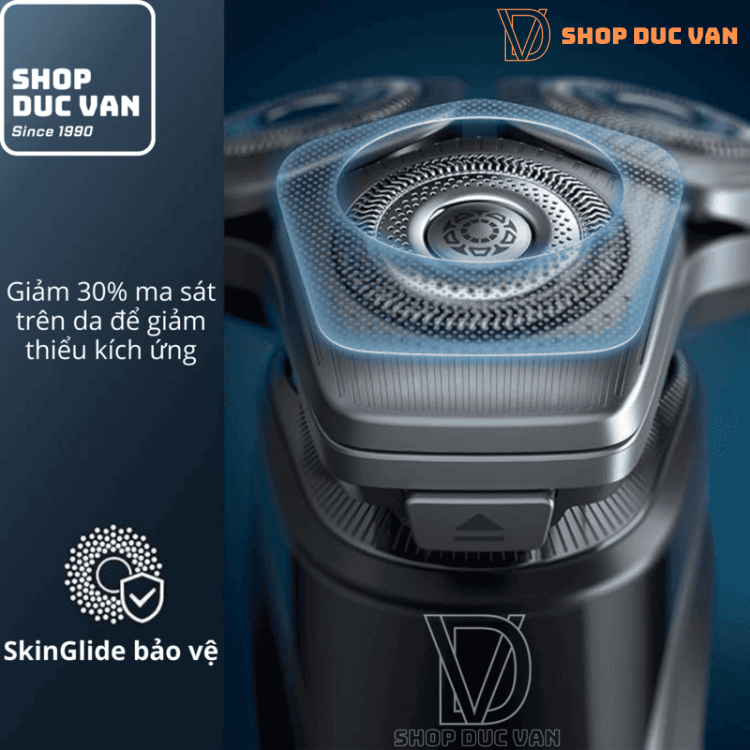 Máy Cạo Râu Philips S9986/50 Series 9000 Công nghệ SkinIQ, Cạo Khô và Ướt, Đầu Xoay 360-D Cạo Sát Vượt Trội Cho Da Nhạy Cảm Hiệu Quả trên Râu 5 Ngày
