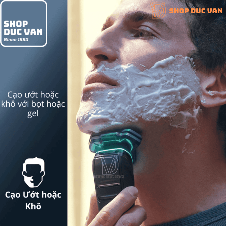 Máy Cạo Râu Philips S9986/50 Series 9000 Công nghệ SkinIQ, Cạo Khô và Ướt, Đầu Xoay 360-D Cạo Sát Vượt Trội Cho Da Nhạy Cảm Hiệu Quả trên Râu 5 Ngày