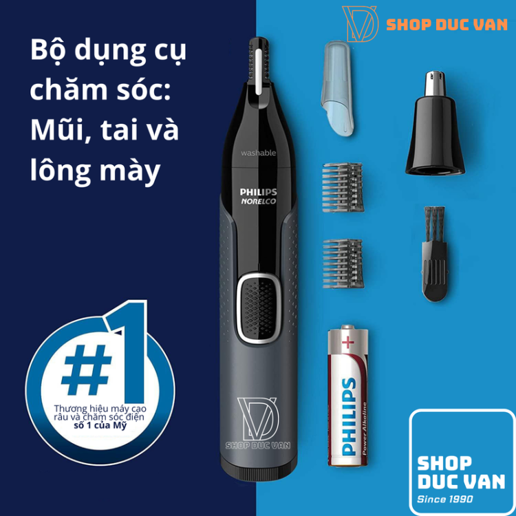 Máy Cắt Tỉa Lông Mũi, Lông Tai, Lông Mày Philips Norelco 3000, NT3600/42