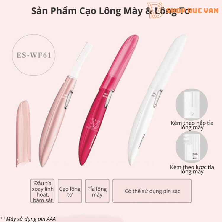 Máy Cạo Tỉa Lông Mặt, Lông Mày Panasonic ES-WF61