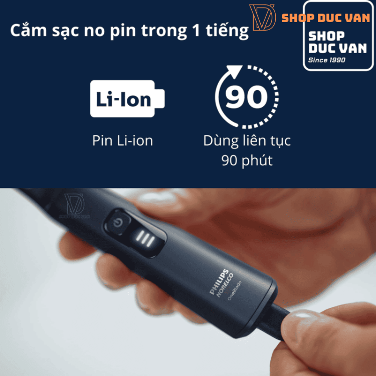 Philips Norelco OneBlade Pro 360 Face & Body Hybrid Electric Beard Trimmer and Shaver With Original Blade, 14-length Adjustable Comb