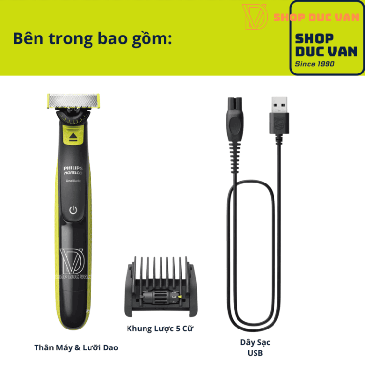 Philips OneBlade Face 360 QP2724/70 Electric Shaver - Anti-Irritation Beard Trimmer & Edger, Waterproof (5-in-1 Comb)