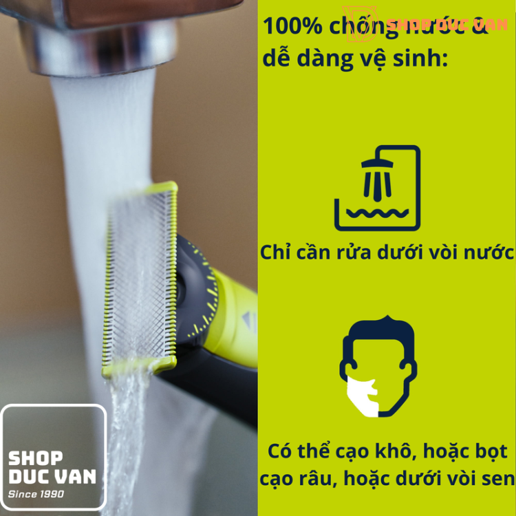 Máy Cạo Râu Philips OneBlade 360 Face Cắt Tỉa Tạo Kiểu Thông Minh Với Lược Đa Năng 5 Nấc Chỉnh