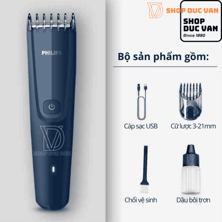 Tông Đơ Cắt Tóc Philips HC3688 Chính Hãng, Hớt Tóc Dành Cho Gia Đình, Trẻ Em Sạc Type C