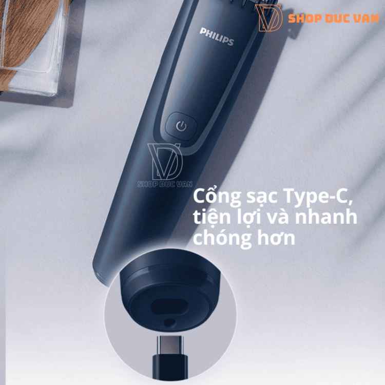 Tông Đơ Cắt Tóc Philips HC3688 Chính Hãng, Hớt Tóc Dành Cho Gia Đình, Trẻ Em Sạc Type C