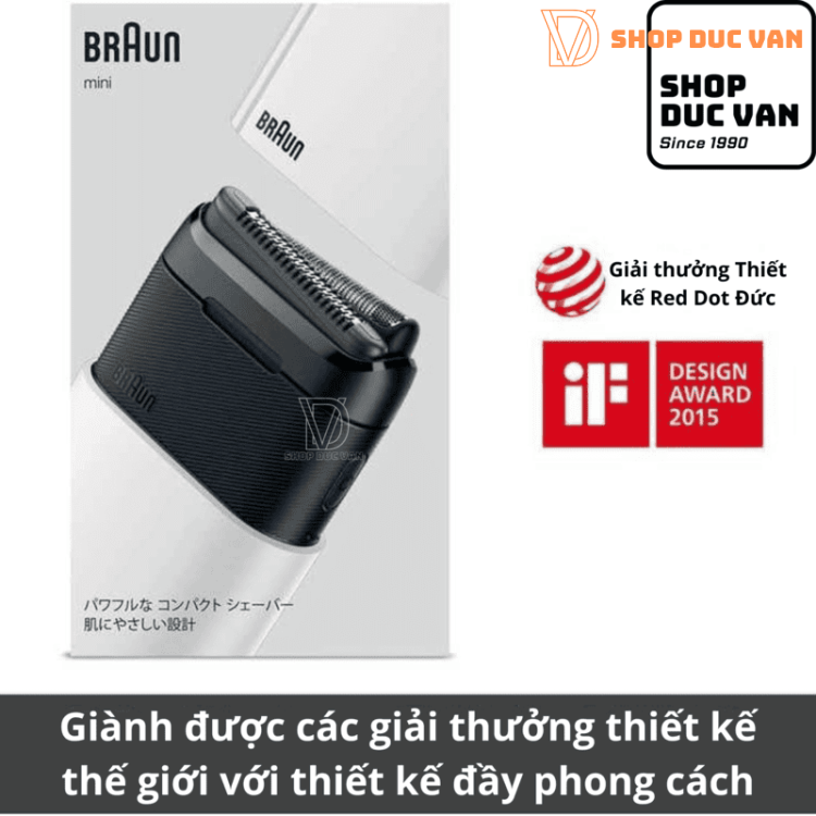 Máy Cạo Râu Braun Mini M-1011 Nhỏ Gọn, Chống Nước, Sạc Nhanh 