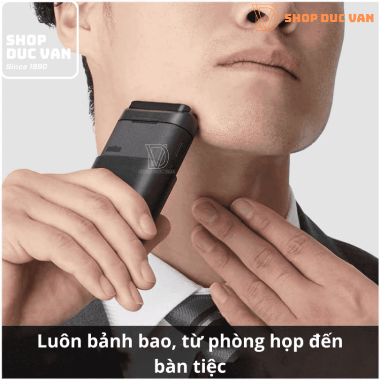 Máy Cạo Râu Braun Mini M-1011 Nhỏ Gọn, Chống Nước, Sạc Nhanh 