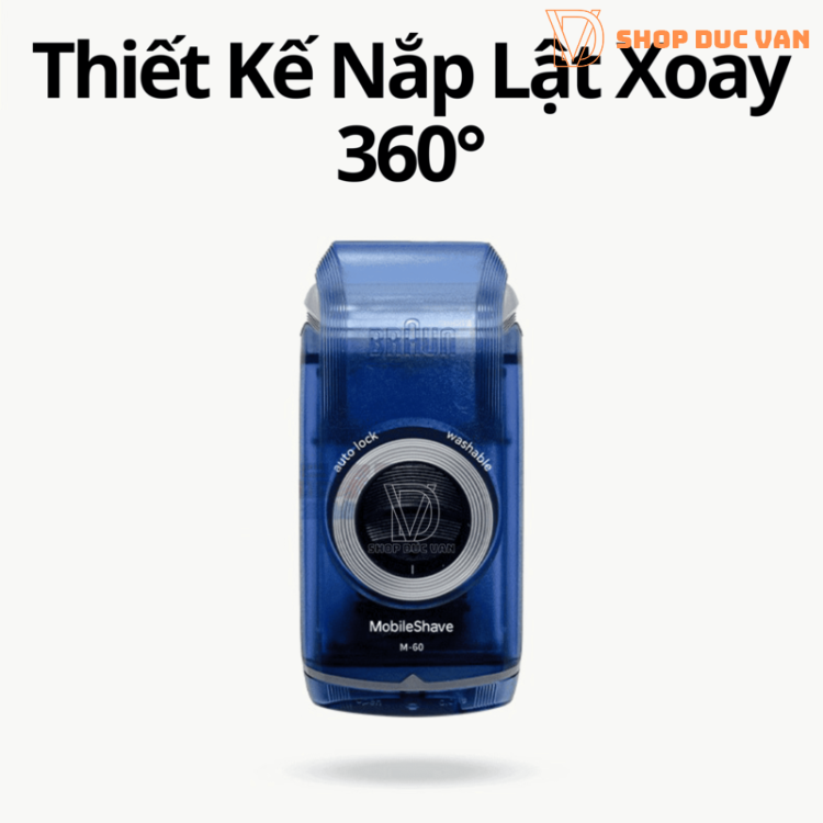 Máy Cạo Râu Mini Braun M60b Dùng Pin Tiểu AA
