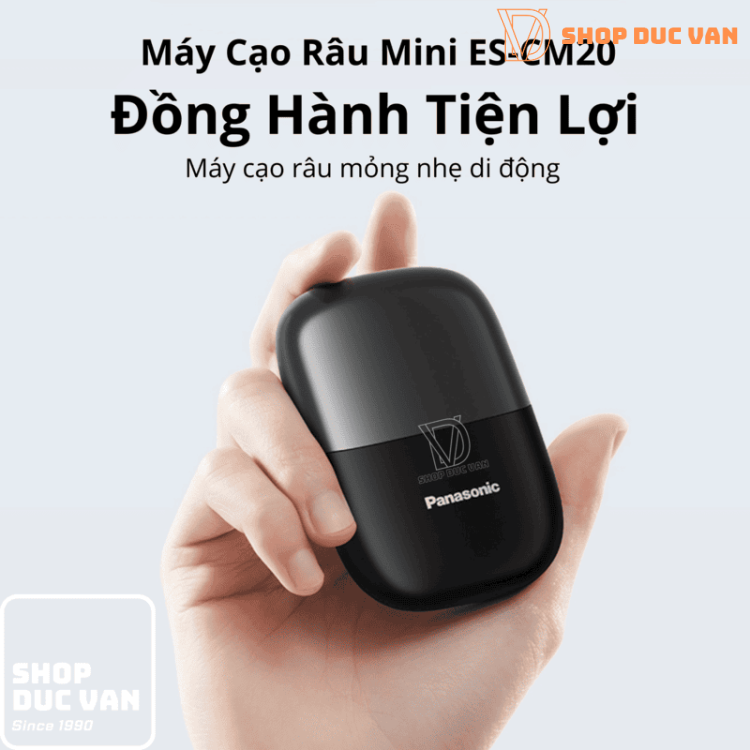 Máy Cạo Râu Panasonic Mini Nhỏ Gọn ES-CM20 Dành Cho Nam Và Nữ Với Hệ Thống Cắt Lưỡi Kép và Sạc USB Type C, Cạo Khô và Ướt