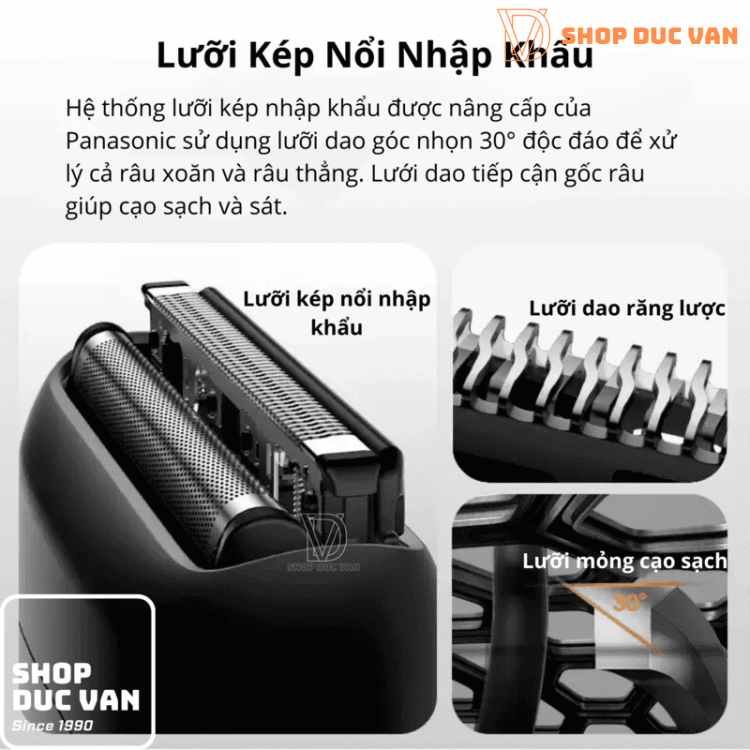 Máy Cạo Râu Panasonic Mini Nhỏ Gọn ES-CM20 Dành Cho Nam Và Nữ Với Hệ Thống Cắt Lưỡi Kép và Sạc USB Type C, Cạo Khô và Ướt
