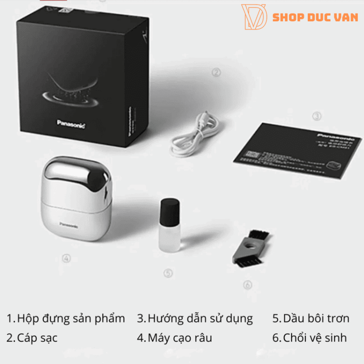 Máy Cạo Râu Panasonic ES-CM31 Công Nghệ AI Thông Minh - Sạc Không Dây, Cảm Ứng Trượt, Pin 60 Ngày, Nhỏ Gọn Du Lịch