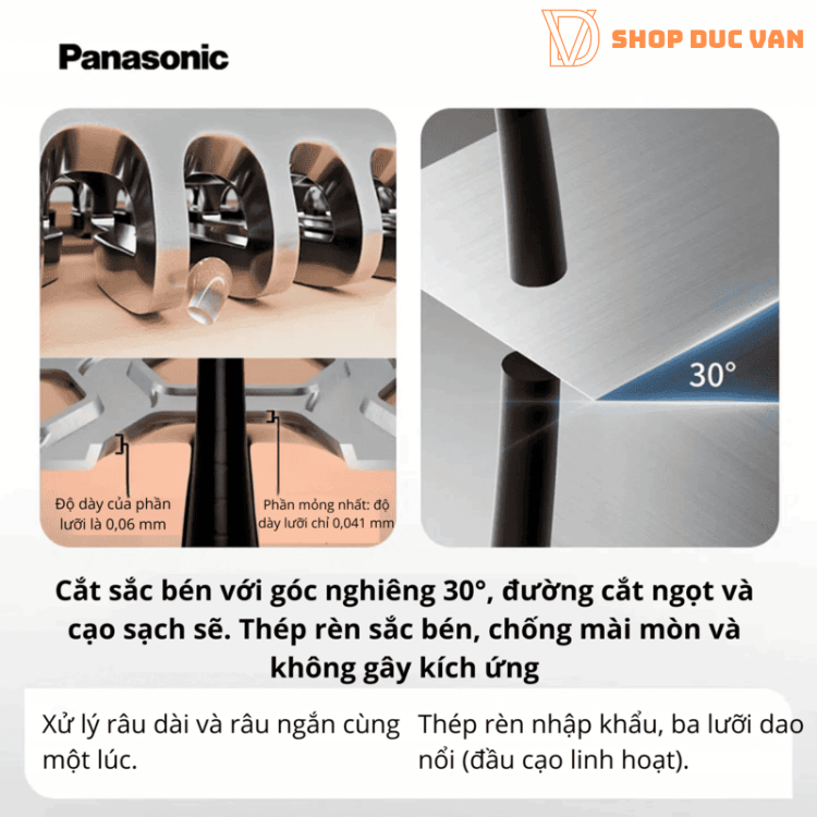 Máy Cạo Râu Panasonic ES-CM31 Công Nghệ AI Thông Minh - Sạc Không Dây, Cảm Ứng Trượt, Pin 60 Ngày, Nhỏ Gọn Du Lịch