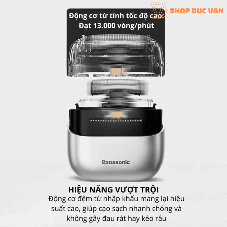 Máy Cạo Râu Panasonic ES-CM31 Công Nghệ AI Thông Minh - Sạc Không Dây, Cảm Ứng Trượt, Pin 60 Ngày, Nhỏ Gọn Du Lịch