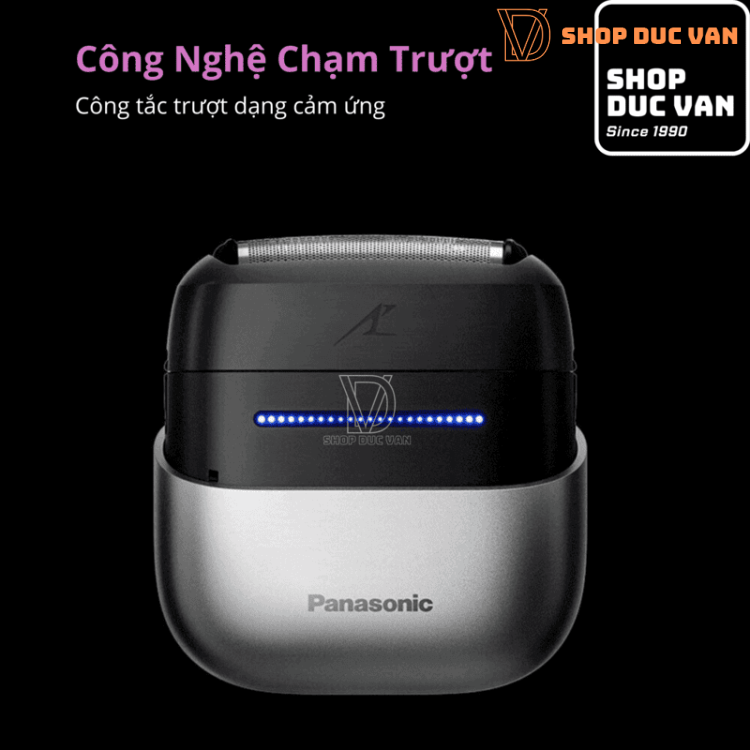 Máy Cạo Râu Panasonic Mini Nhỏ Gọn ES-PCM3A Dành Cho Nam Và Nữ Với Hệ Thống Cắt 3 Lưỡi và Sạc USB Type C, Cạo Khô và Ướt