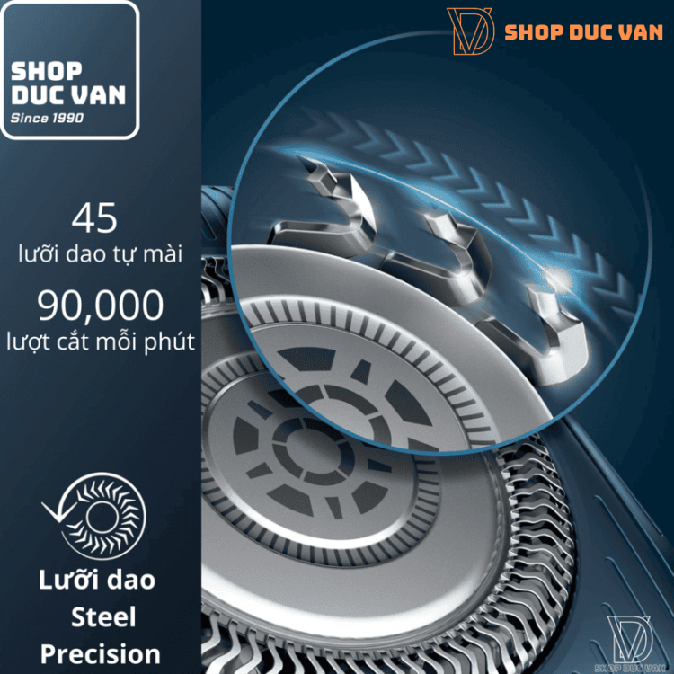 Máy Cạo Râu Philips Norelco Series 6000 S6600/90 Cạo Khô Và Ướt Đi Kèm Lưỡi Dao SkinProtect Và Đầu Tỉa Râu
